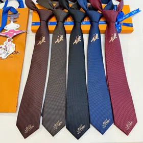 Louis Vuitton (LV) Embroidered Silk Business Tie-6584  