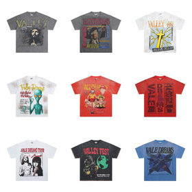 VALLEY Grey Portrait Vintage T-shirt-6711  